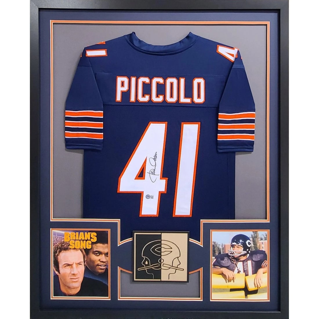 James Caan Signed Framed Jersey Brian's Song Beckett Authenticated: James Caan Signed Framed Jersey Brian's Song Beckett Authenticated This stunning framed jersey, autographed by James Caan, commemorates his iconic role as Brian Piccolo in the classic film "Brian's So