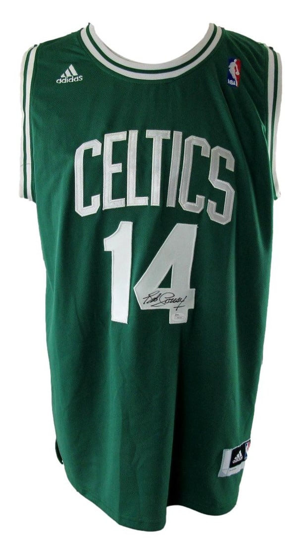 Adidas Celtics Jersey Sz 52 Signed by Bob Cousy HOF JSA 212759 (1 of 8)