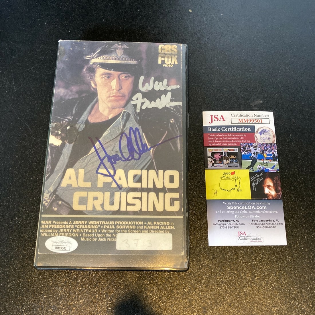 Cruising VHS Signed by William Friedkin and Karen Allen with JSA Authentication (1 of 9)