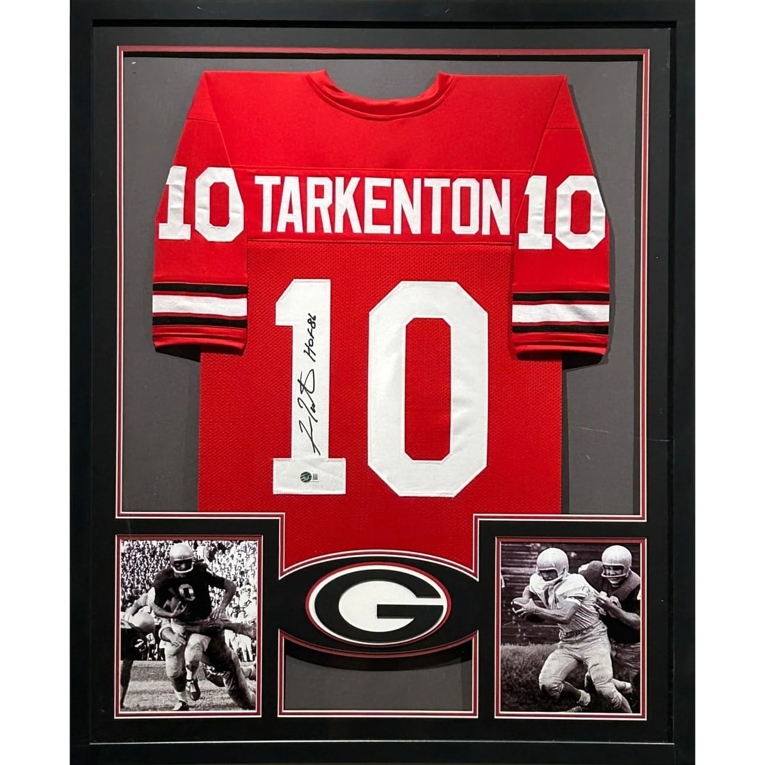 Fran Tarkenton Signed Framed Red Jersey Beckett PSA/DNA Authenticated (1 of 2)