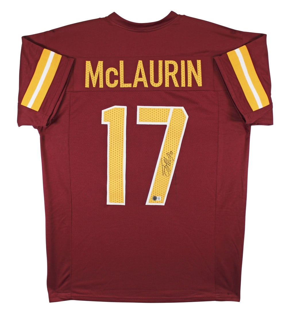 BAS Witnessed Terry McLaurin Signed Washington Commanders Maroon Jersey XL (1 of 3)
