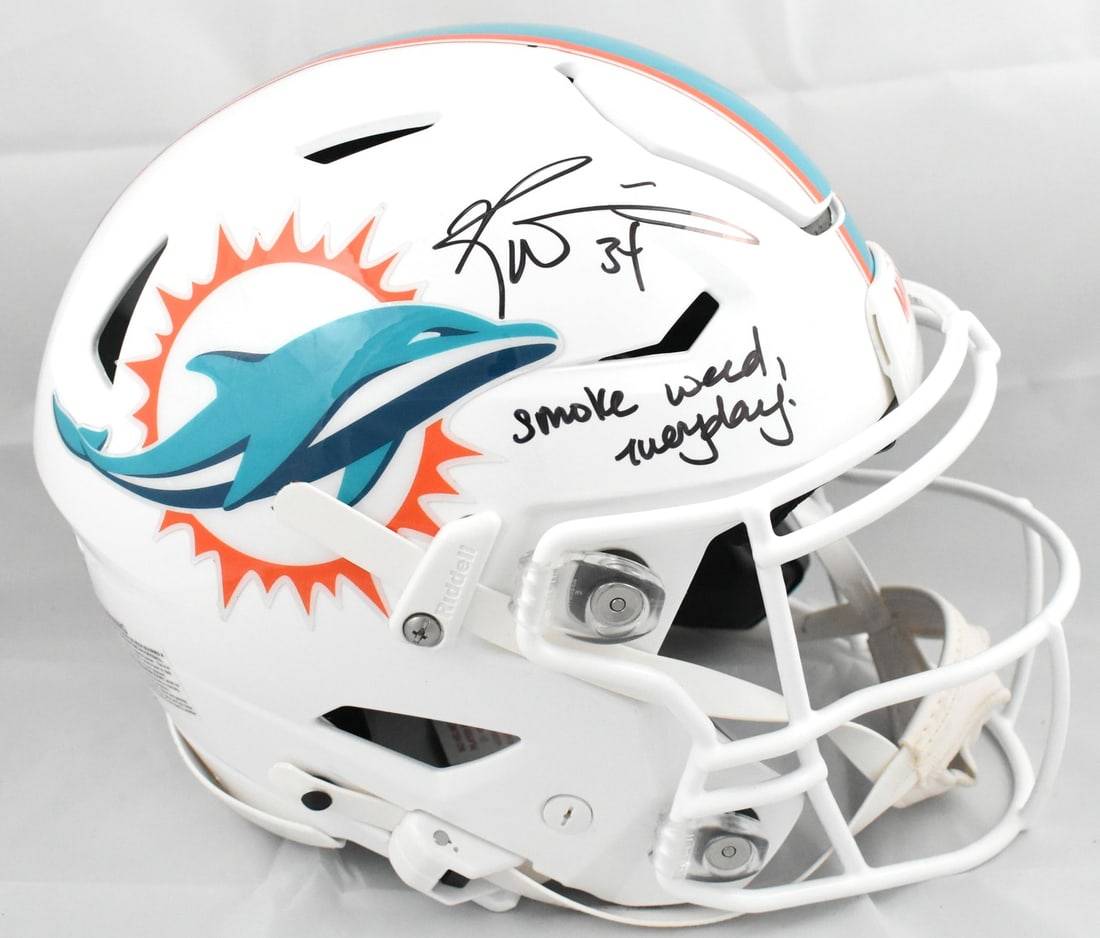 Miami Dolphins Speedflex Full Size Helmet Signed by Ricky Williams BAS (1 of 5)