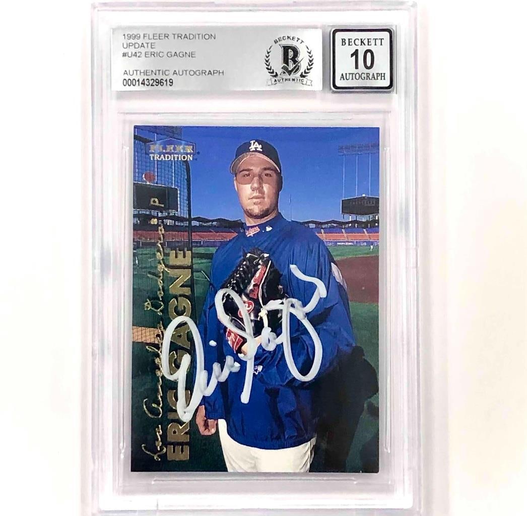 Eric Gagne 1999 Fleer Tradition RC Signed Card BAS 10 (1 of 2)
