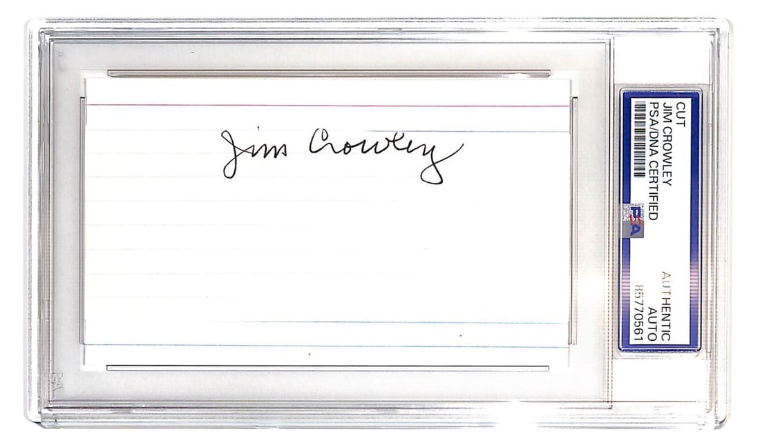 Notre Dame Jim Crowley Signed Cut PSA Authenticated Four Horsemen (1 of 2)