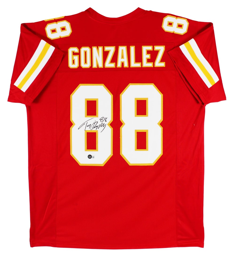 BAS Witnessed Tony Gonzalez Signed Kansas City Chiefs Red Jersey (1 of 3)