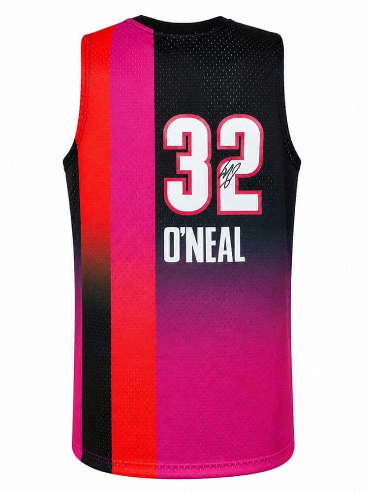 Mitchell and Ness Swingman Miami Heat Jersey signed by Shaquille O'Neal (1 of 2)