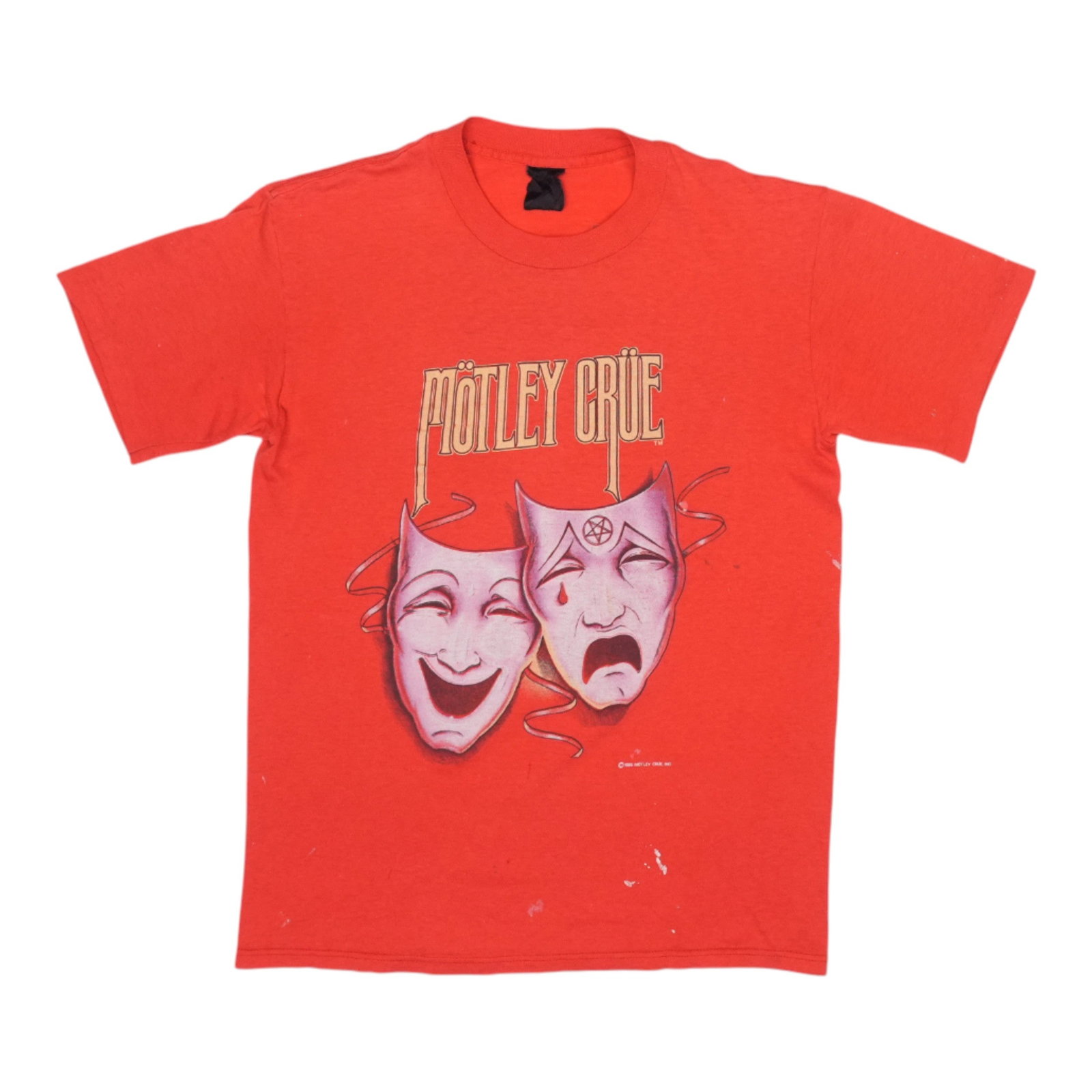 Vintage 1985 Motley Crue Theatre Of Pain Tour Shirt Red: Vintage 1985 Motley Crue Theatre Of Pain Tour Shirt Red Original vintage 1985 Motley Crue Theatre Of Pain World Tour shirt with front and back graphics. This is a true vintage piece, not a modern repr