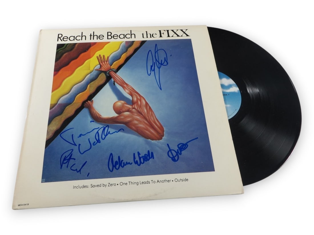The Fixx autographed record album signed by 5 members BAS (1 of 4)