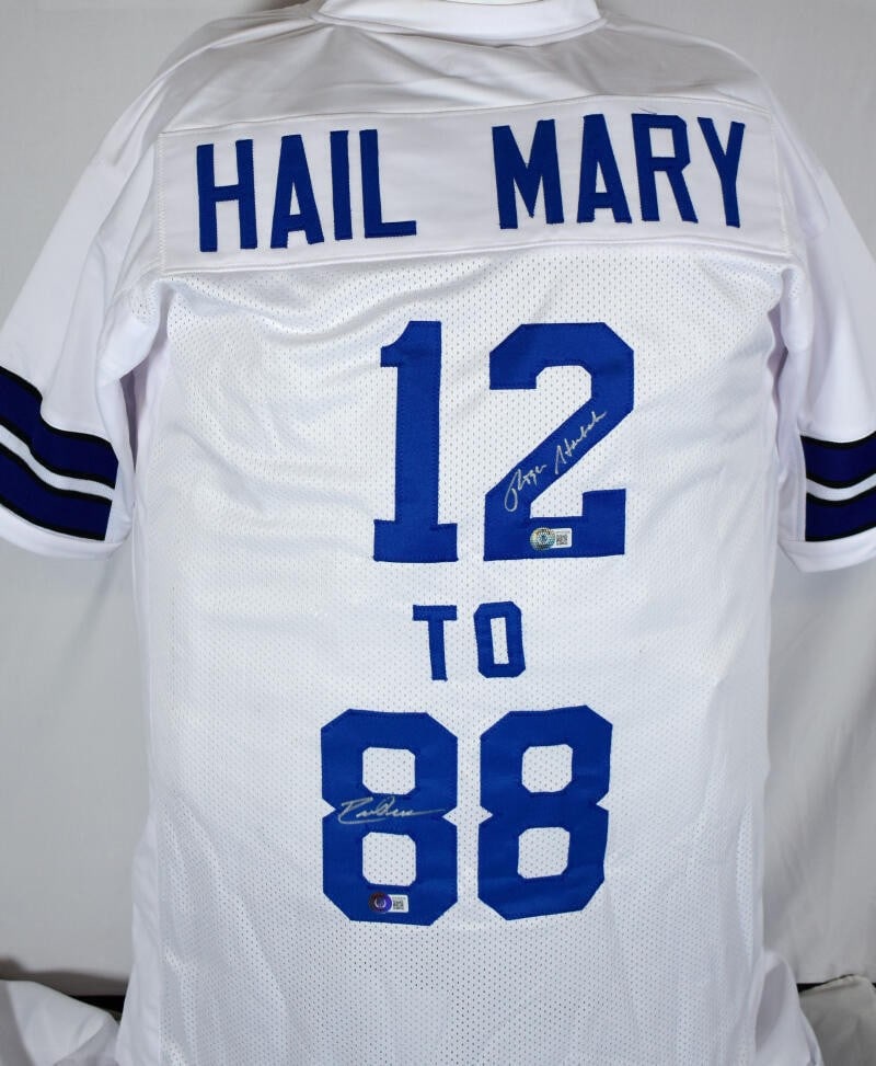Dallas Cowboys White Jersey Signed by Roger Staubach Drew Pearson Beckett (1 of 11)