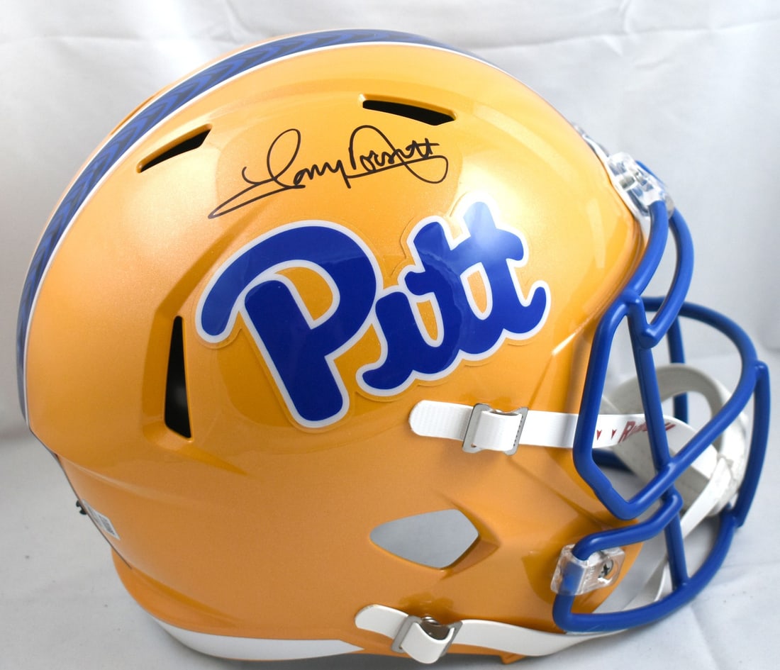 Full Size Speed Helmet Tony Dorsett Autograph Pittsburgh Panthers Beckett BAS: Full Size Speed Helmet Tony Dorsett Autograph Pittsburgh Panthers Beckett BAS Pre-owned full-size Speed helmet signed by Tony Dorsett and featuring Pittsburgh Panthers team styling. The autograph is a