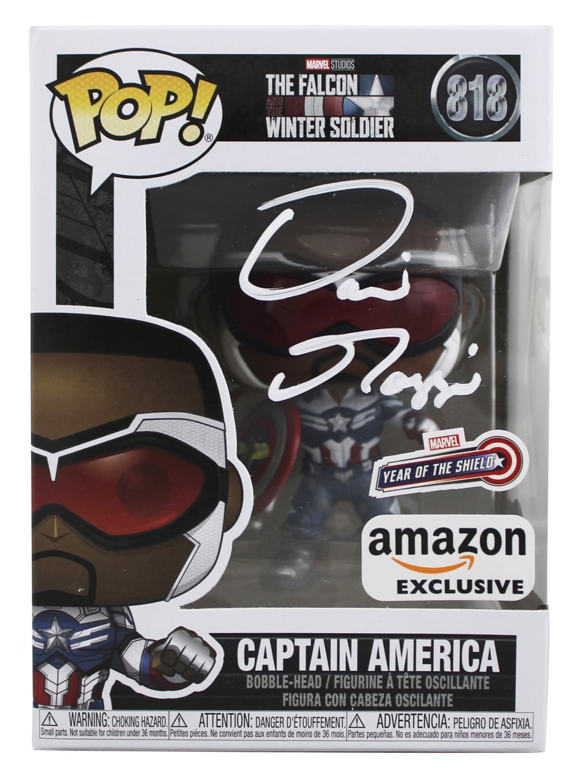 Captain America #818 Funko Pop signed by David Goggins BAS authenticated: Captain America #818 Funko Pop signed by David Goggins BAS authenticated Authentic signed Captain America #818 Funko Pop vinyl figure featuring a white signature from David Goggins. The autograph is a