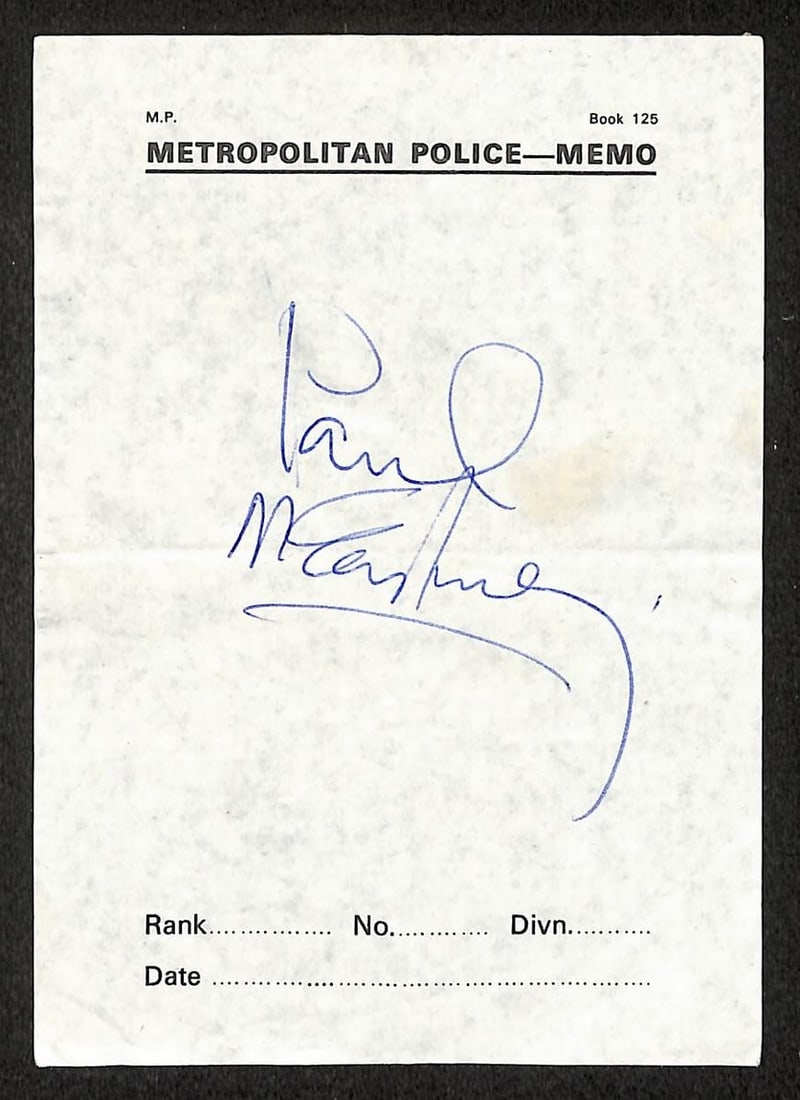 Paul McCartney Beatles autographed album page with Beckett LOA (1 of 4)