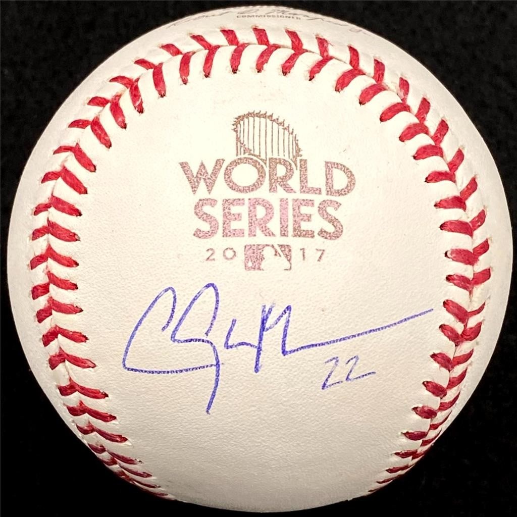 MLB Authenticated Clayton Kershaw Autographed Dodgers 2017 World Series Baseball (1 of 3)