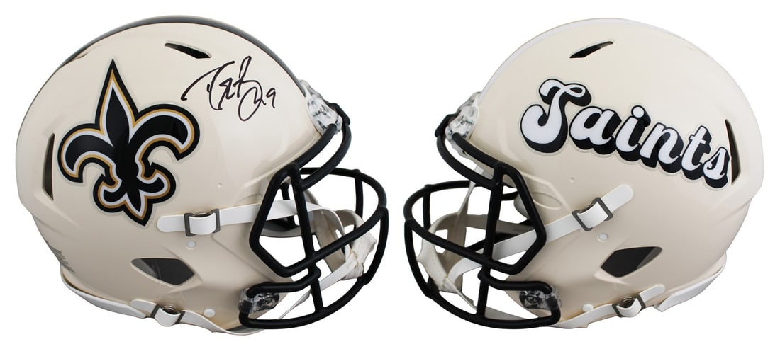 Drew Brees autographed Saints retro Speed Proline full size helmet BAS: Drew Brees autographed Saints retro Speed Proline full size helmet BAS Autographed alternate retro full size Speed Proline helmet personally signed by Drew Brees of the New Orleans Saints. This origin