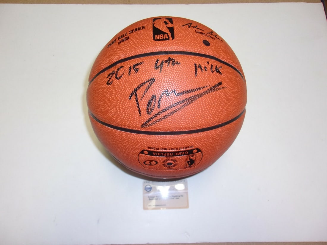 Kristaps Porzingis Autographed Basketball Steiner COA New York Knicks 2015 4th Pick: Kristaps Porzingis Autographed Basketball Steiner COA New York Knicks 2015 4th Pick This is an original basketball signed by Kristaps Porzingis, who was the 4th pick in the 2015 NBA Draft for the New 