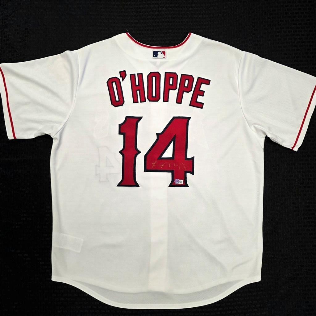 Baseball Jersey Signed by Logan O'Hoppe Los Angeles Angels Beckett Authenticated (1 of 5)
