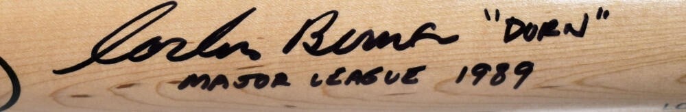 Signed Blonde Louisville Slugger Bat Corbin Bernsen Charlie Sheen BAS (1 of 5)