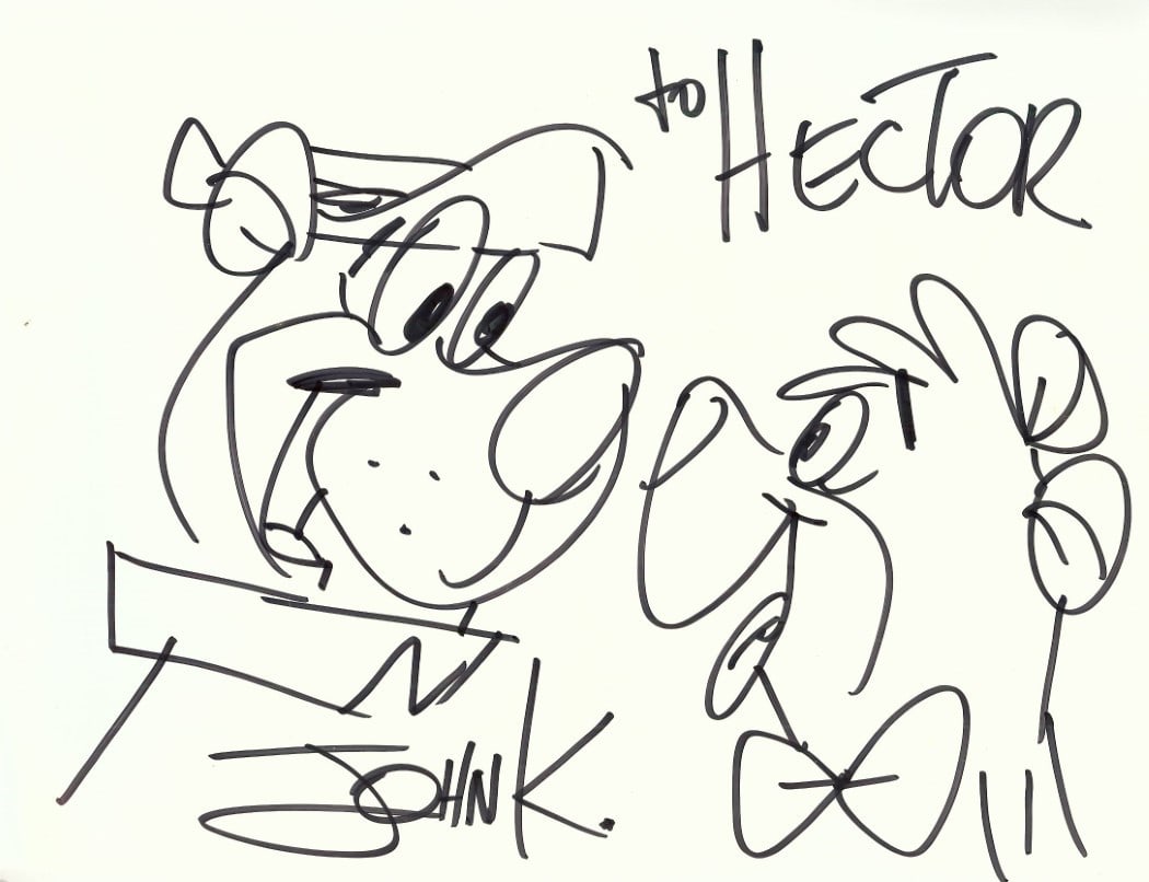 Yogi Bear Original 8.5x11 Sketch Signed by John Kricfalusi Beckett Authenticated (1 of 3)