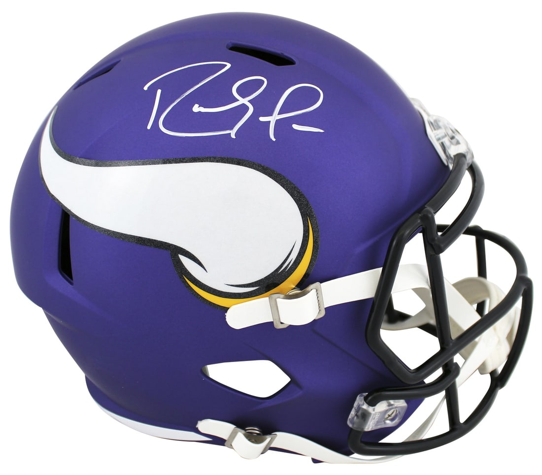 Randy Moss Signed Minnesota Vikings Full Size Speed Replica Helmet BAS Witnessed (1 of 3)