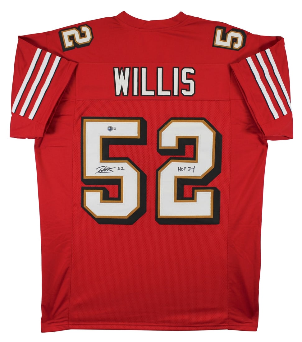 Patrick Willis signed red pro style jersey HOF 24 BAS witnessed (1 of 3)