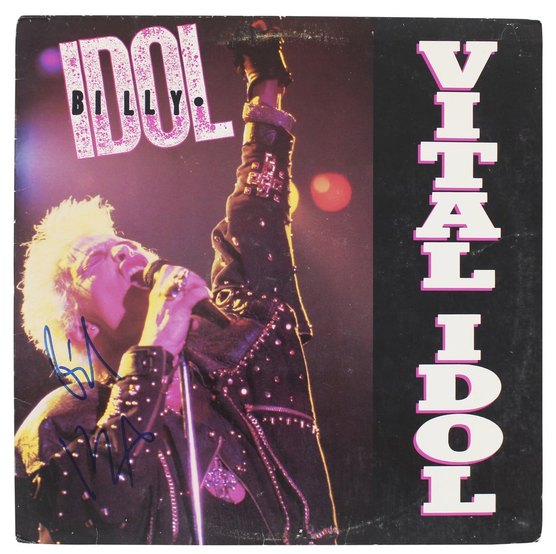 Billy Idol signed Vital Idol album cover Beckett authenticated (1 of 3)