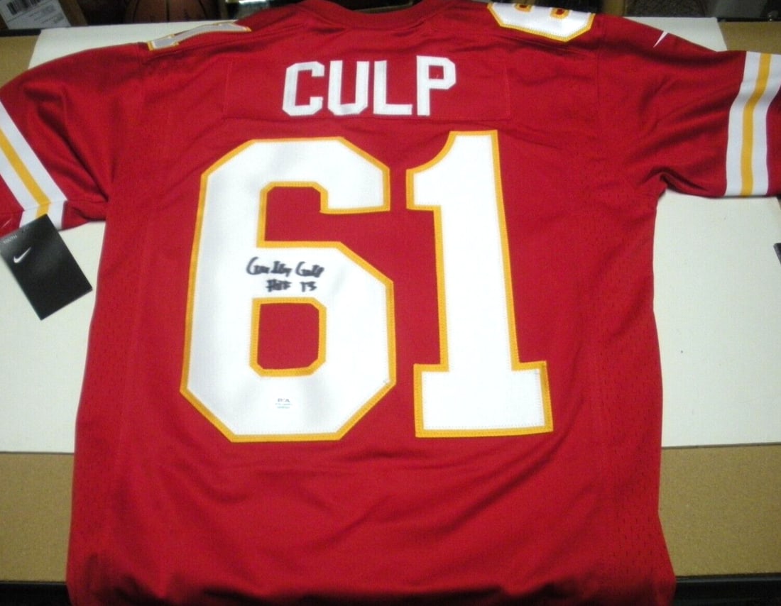 Signed Kansas City Chiefs Nike jersey by Curley Culp PSA DNA COA (1 of 2)