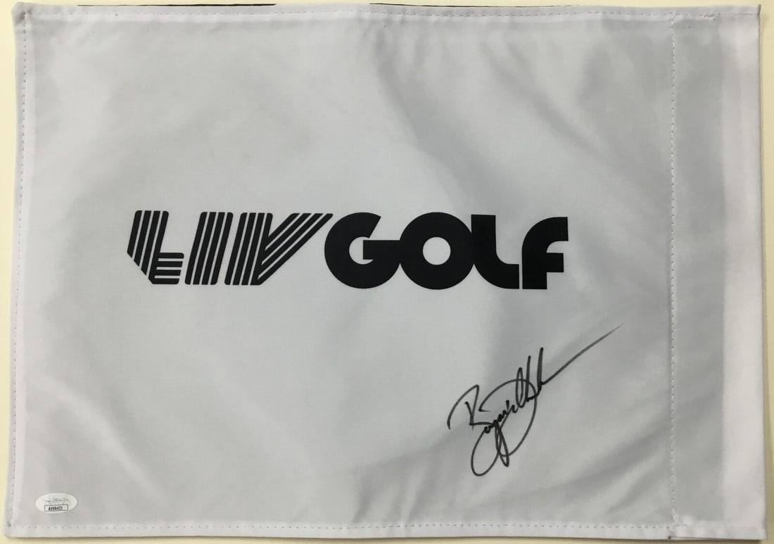 Bryson DeChambeau Signed LIV 18 Pin Flag JSA Authenticated (1 of 5)