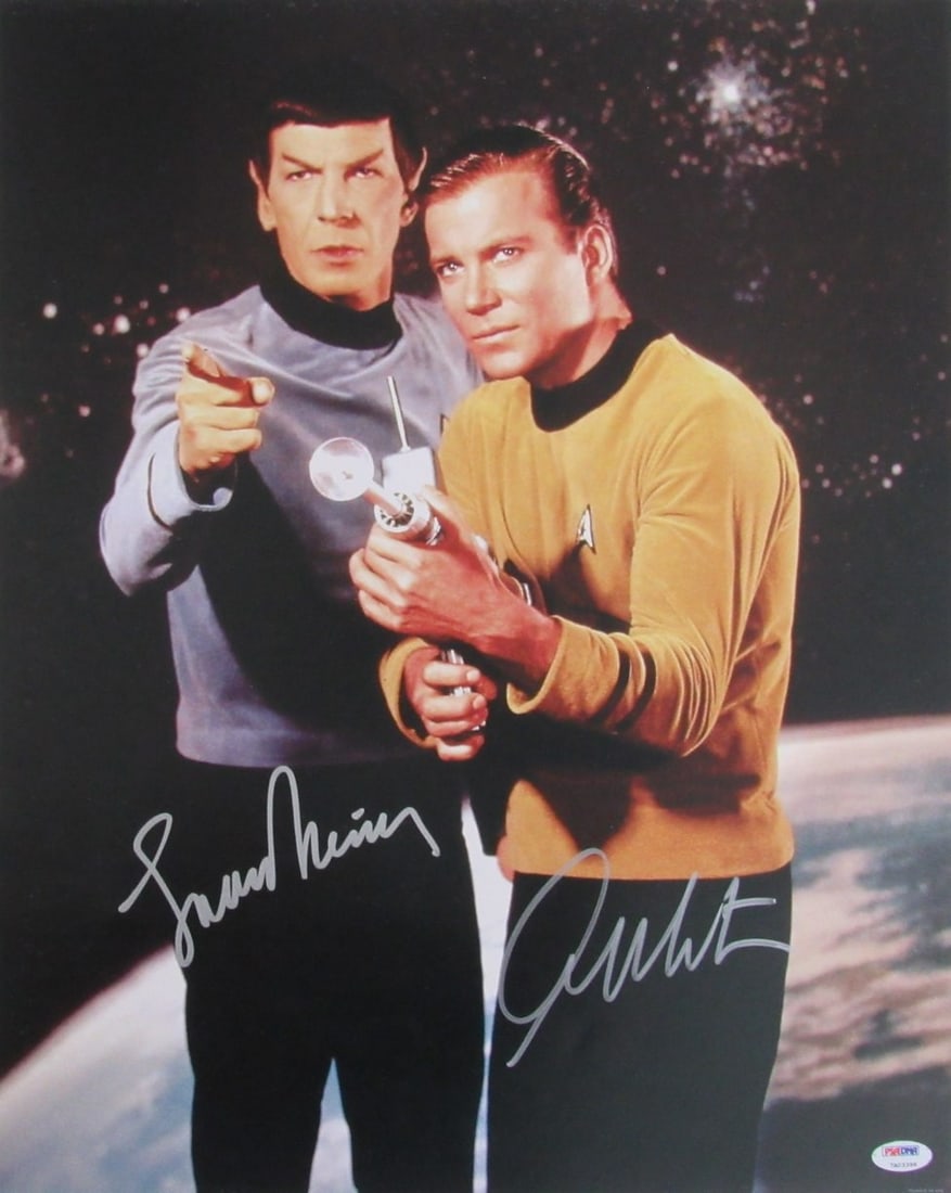 PSA DNA Certified Star Trek 16x20 Photo Signed by William Shatner Leonard Nimoy (1 of 3)