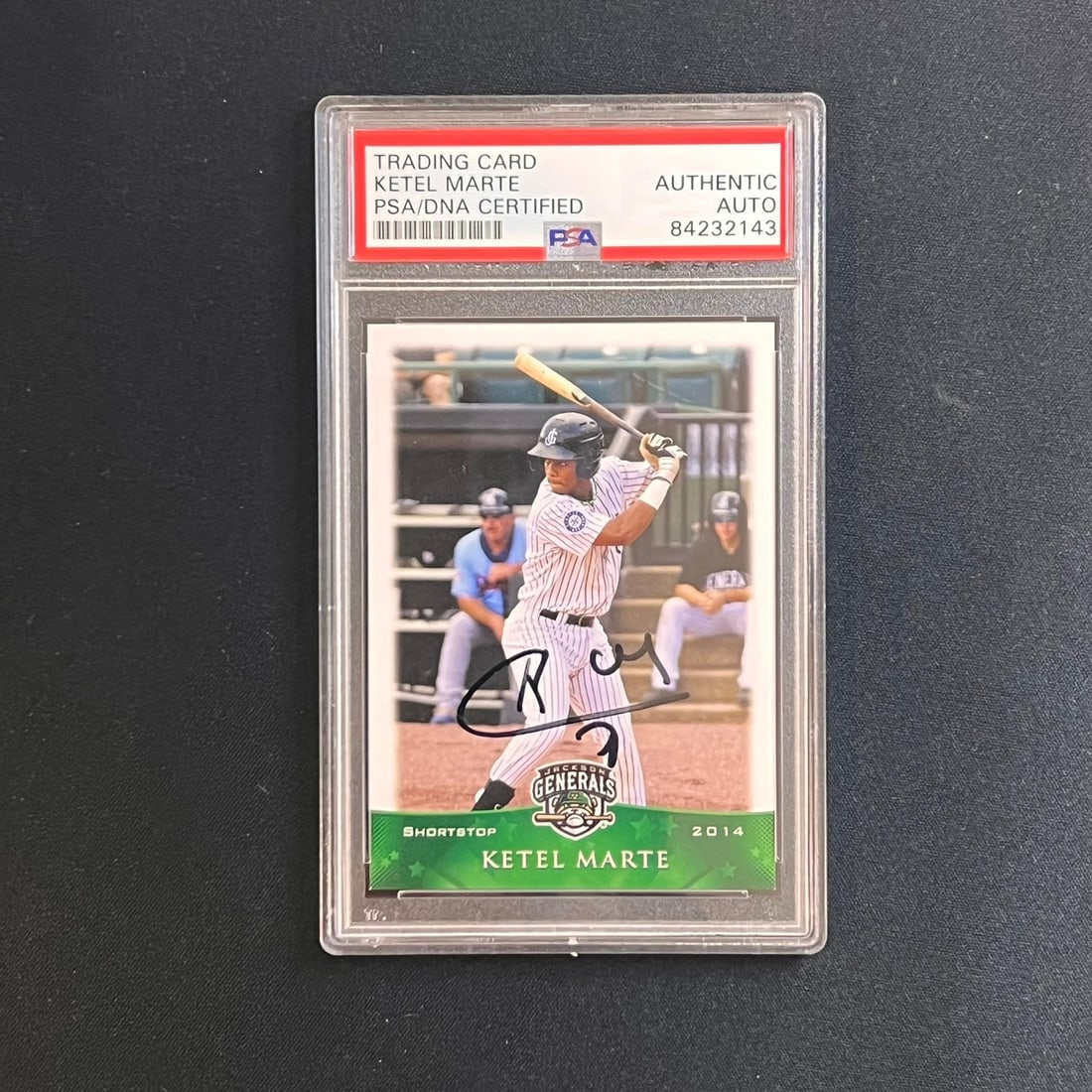 PSA DNA authenticated 2014 Ketel Marte signed Jackson Generals card (1 of 2)