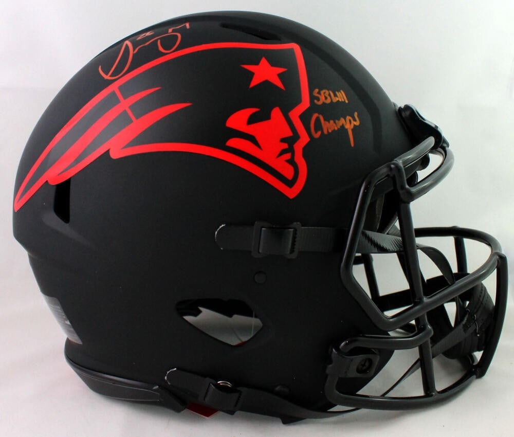 Sony Michel autographed Patriots full size Eclipse helmet Beckett Witness (1 of 3)