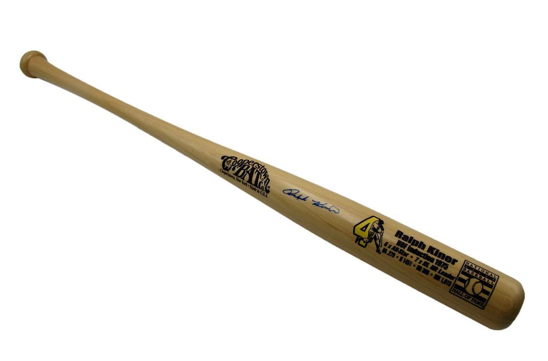 Ralph Kiner autographed Cooperstown Bat Company blonde bat JSA authenticated (1 of 5)