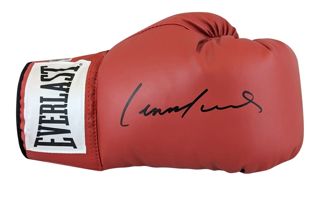 BAS Witnessed Lennox Lewis Signed Everlast Right Hand Red Boxing Glove: BAS Witnessed Lennox Lewis Signed Everlast Right Hand Red Boxing Glove Autographed red right hand Everlast boxing glove personally signed by Lennox Lewis. It is an original item with Beckett authentic