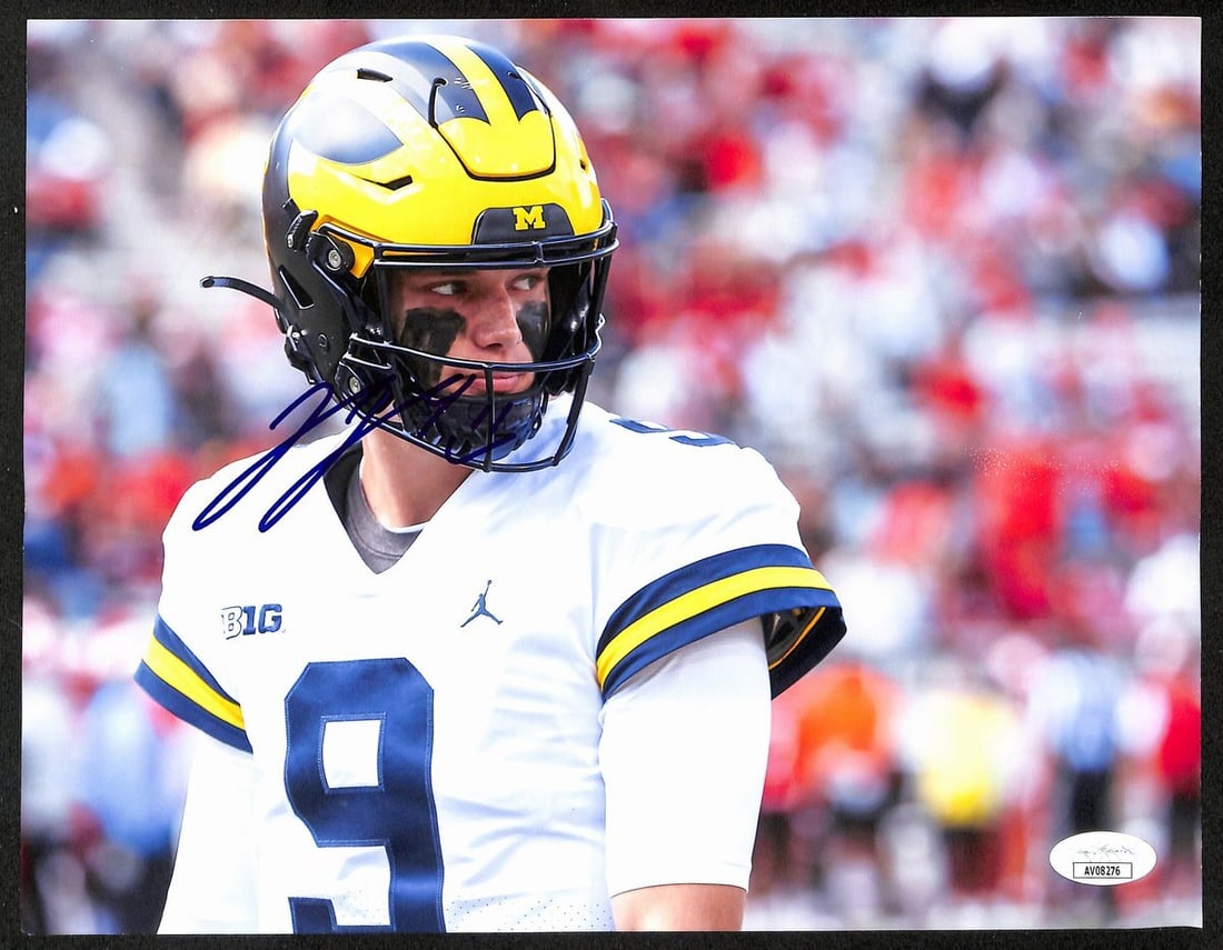 Autographed J.J. McCarthy University of Michigan 9x12 Football Photo JSA (1 of 2)