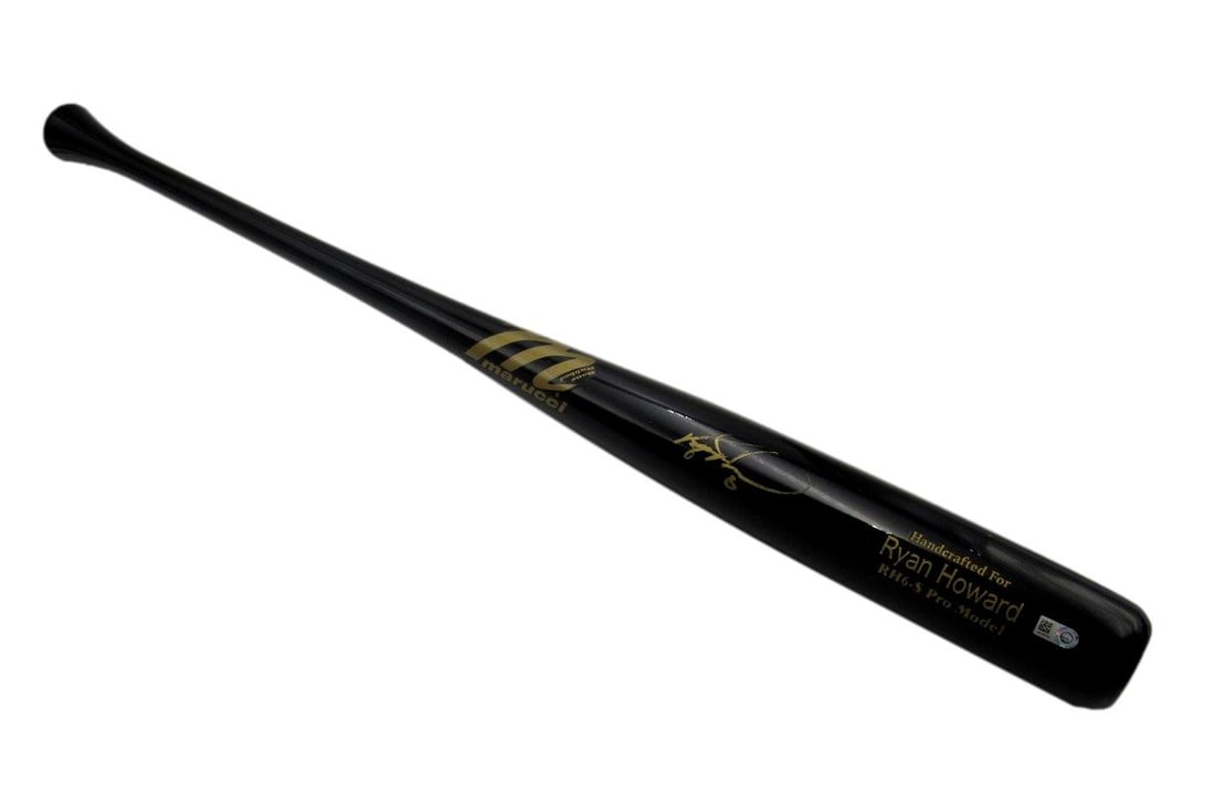 Signed Marucci Pro Model Baseball Bat Ryan Howard Phillies MLB: Signed Marucci Pro Model Baseball Bat Ryan Howard Phillies MLB Autographed Marucci Pro Model baseball bat associated with Ryan Howard. This original signed bat is a pre-owned piece from Major League B