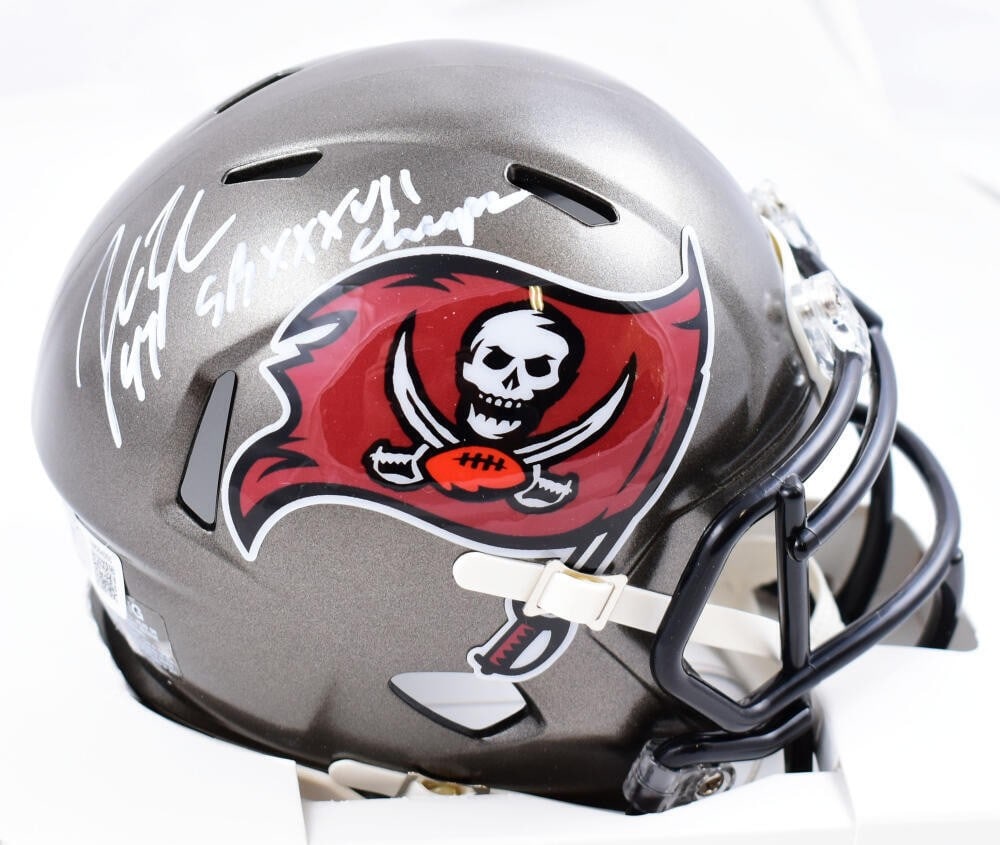Tampa Bay Buccaneers Mini Helmet Signed by John Lynch Beckett BAS (1 of 3)