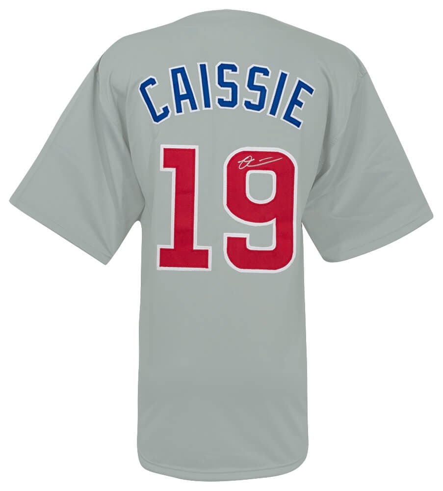Autographed Grey Chicago Cubs Custom Jersey Owen Caissie With COA: Autographed Grey Chicago Cubs Custom Jersey Owen Caissie With COA This grey custom baseball jersey is personally signed by Owen Caissie of the Chicago Cubs. The jersey is an original piece and include