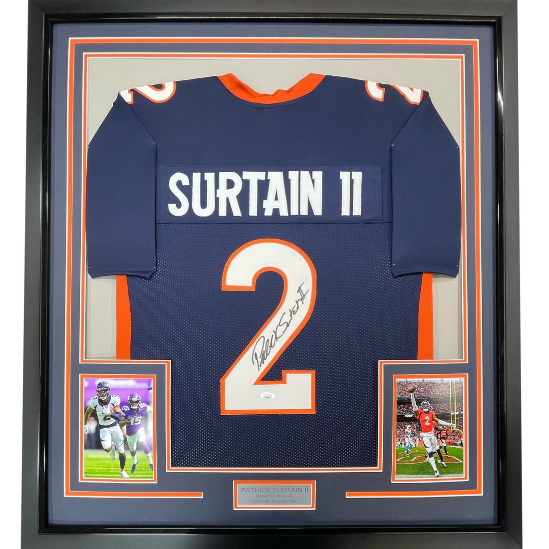 Patrick Surtain II autographed framed Denver Broncos jersey JSA 35x39 (1 of 2)