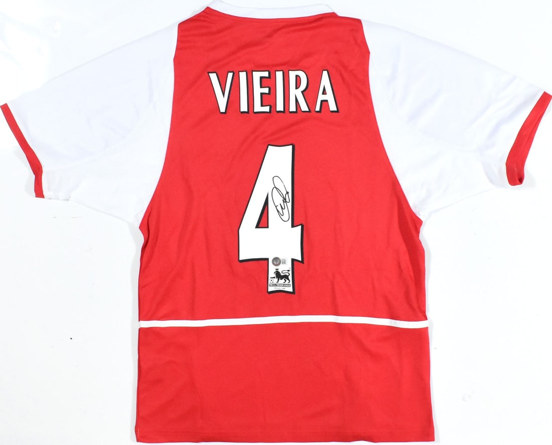 Arsenal FC #4 Home Soccer Jersey Signed by Patrick Vieira BAS (1 of 4)