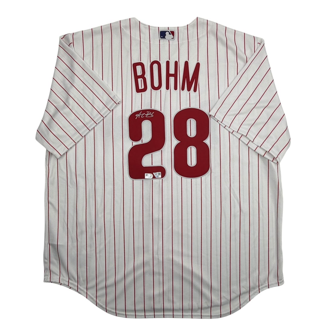 Alec Bohm signed Phillies white jersey Fanatics Authentic MLB COA (1 of 4)