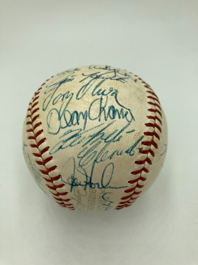 JSA Certified 1967 All Star Game Baseball with 25 Signatures Roberto Clemente: JSA Certified 1967 All Star Game Baseball with 25 Signatures Roberto Clemente Official American League Joe Cronin baseball from the 1967 All Star Game, signed by the team with 25 signatures including 