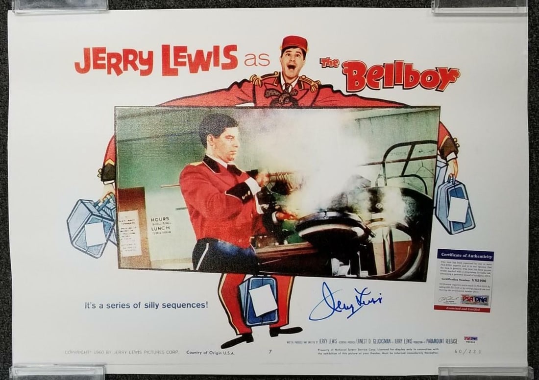 16x20 Jerry Lewis autographed canvas photograph The Bellboy PSA DNA (1 of 2)