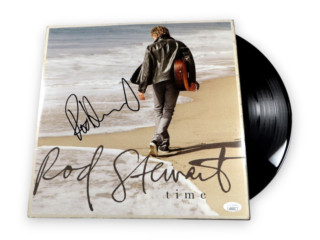 Rod Stewart autographed original record album cover with record JSA authenticated (1 of 4)