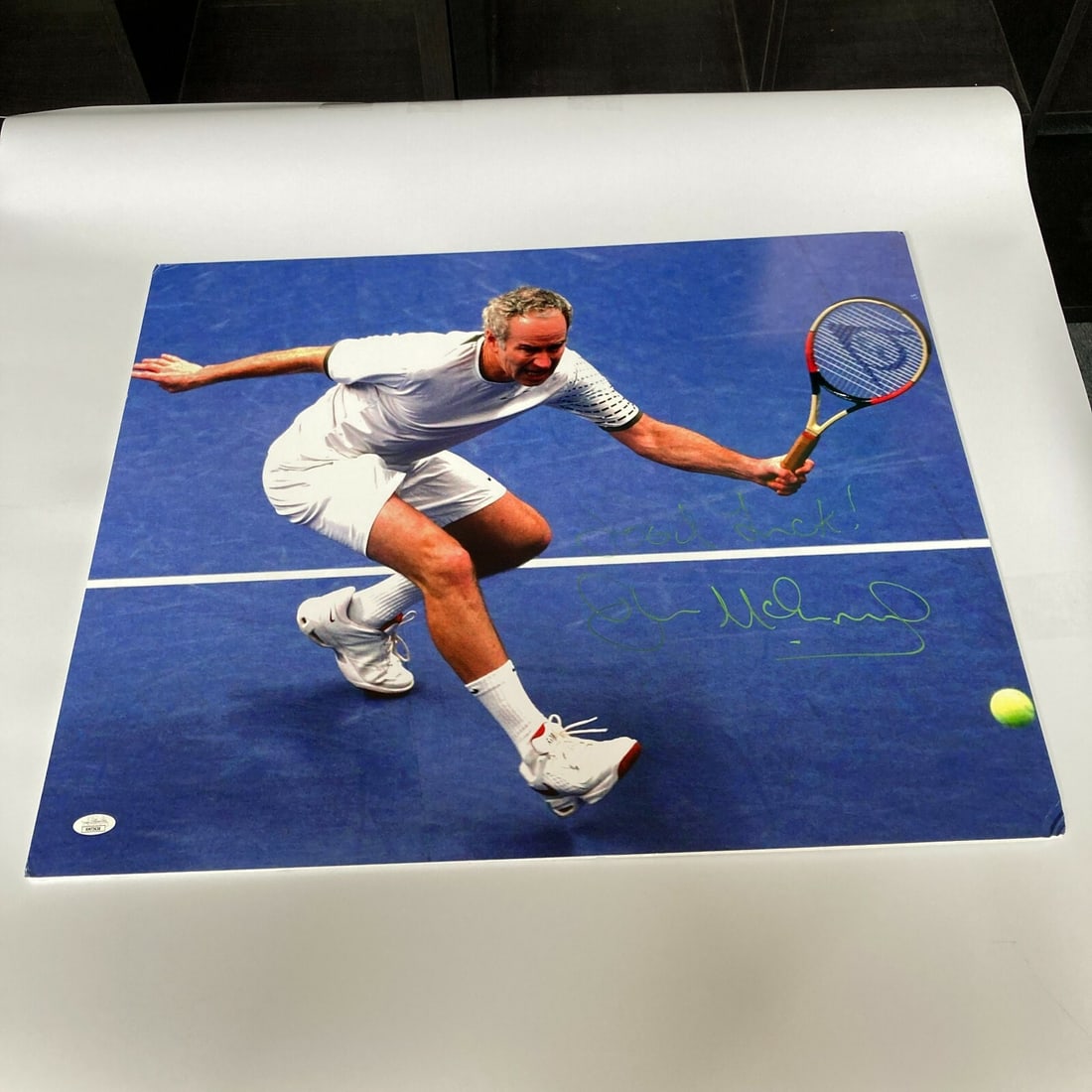 20x24 Tennis Photo Signed by John McEnroe with JSA COA (1 of 2)