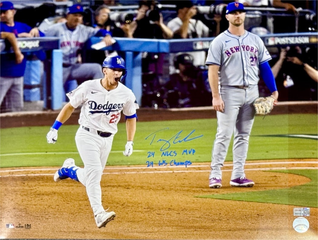 Autographed 16x20 Dodgers Photo Tommy Edman JSA 2024 NLCS MVP (1 of 2)