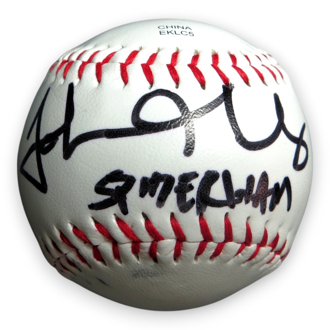 Baseball Inscribed Spider-Ham Signed by John Mulaney JSA Authenticated: Baseball Inscribed Spider-Ham Signed by John Mulaney JSA Authenticated This baseball has been autographed by John Mulaney and features the special inscription "Spider-Ham." The signature has been auth