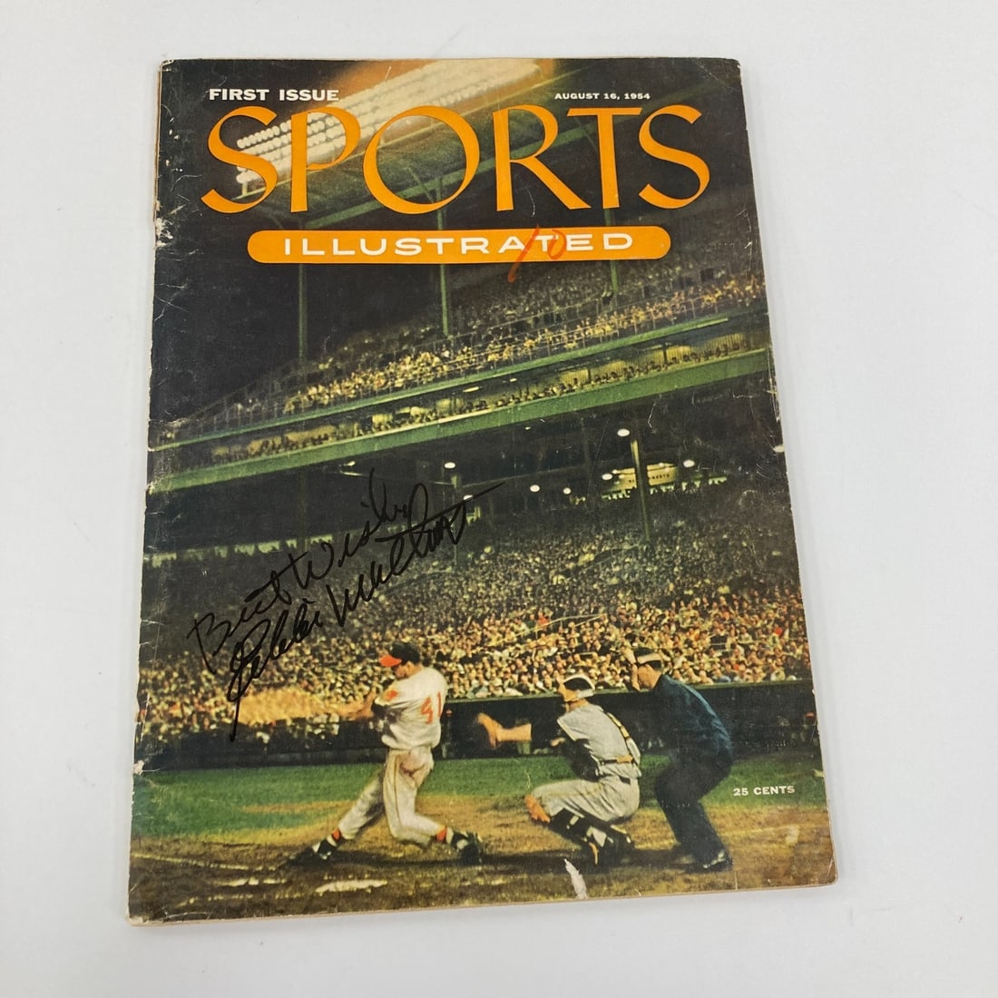 Autographed 1954 Sports Illustrated debut issue magazine Eddie Mathews JSA (1 of 10)