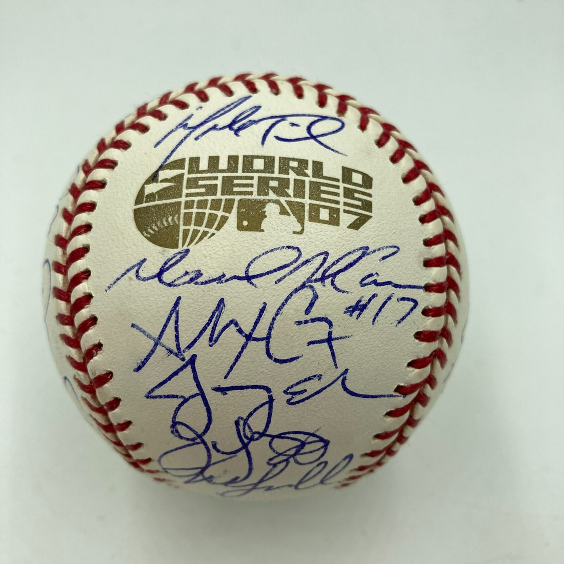 Official World Series Baseball 2007 Boston Red Sox Team Autographs JSA COA (1 of 13)
