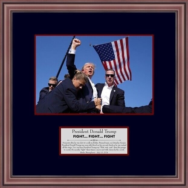 Donald Trump Framed Rally Photo with Laser Engraved Plaque (1 of 2)