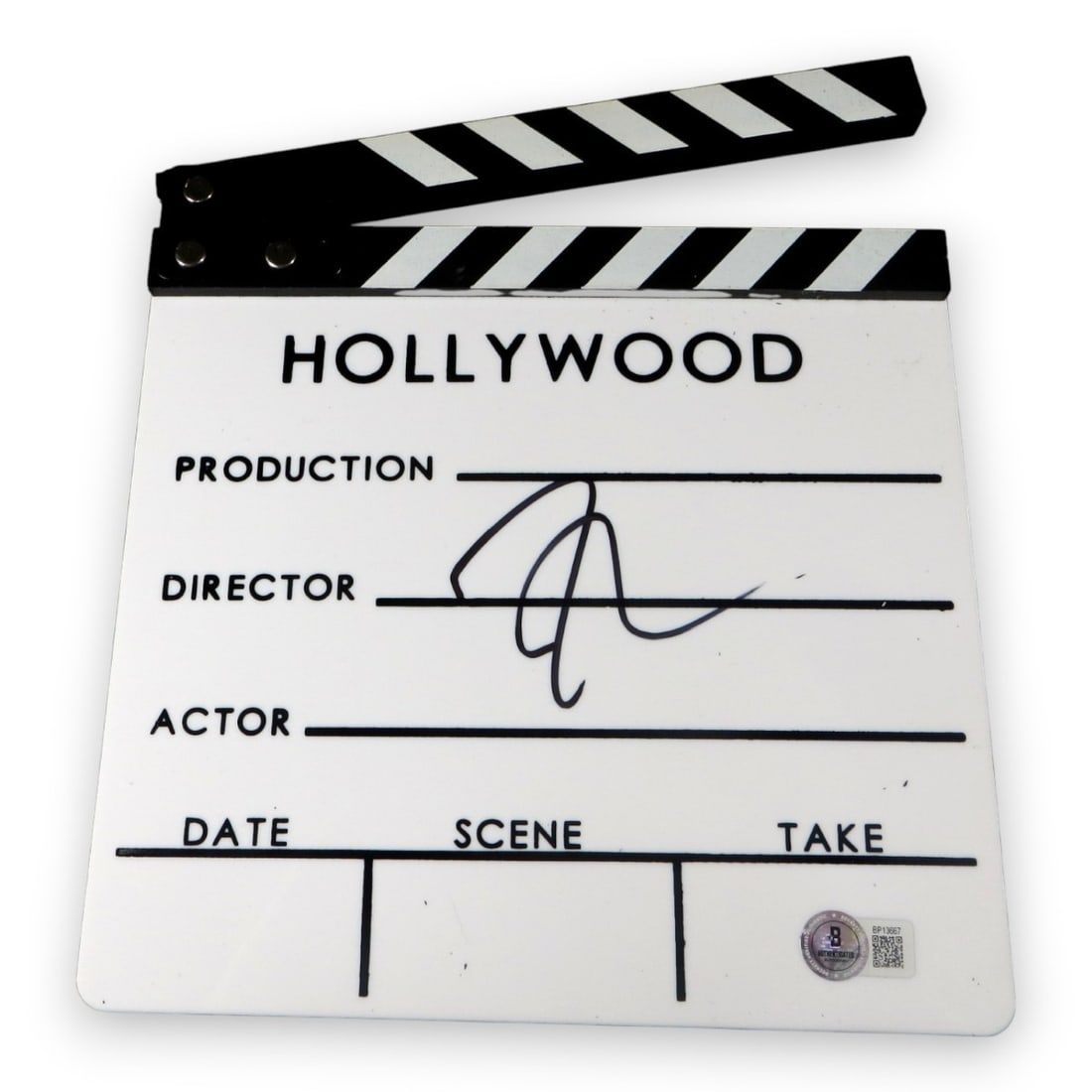 Autographed movie clapper signed by Tyler Perry Beckett authenticated: Autographed movie clapper signed by Tyler Perry Beckett authenticated Original movie clapper signed by Tyler Perry. This pre-owned entertainment collectible is authenticated by Beckett Authentication 