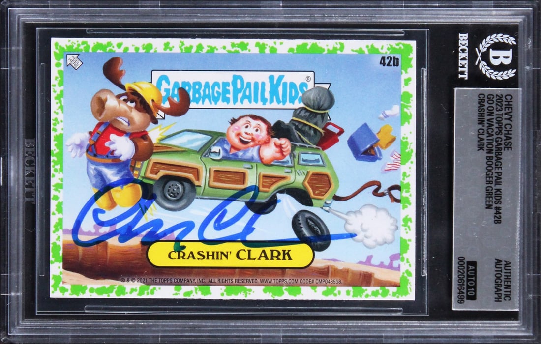 2023 Topps Garbage Pail Kids #42B Chevy Chase Autograph Card Beckett Slabbed (1 of 2)